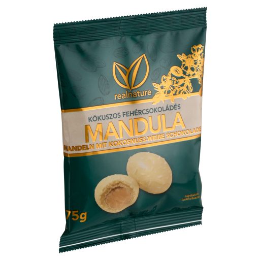 Real Nature kókuszos fehércsokoládés mandula 75 g
