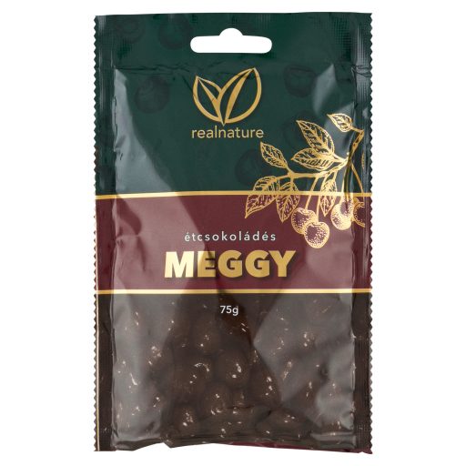 Real Nature étcsokoládés meggy 75 g