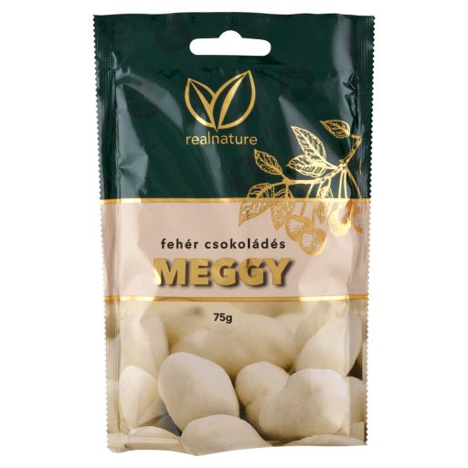 Real Nature fehér csokoládés meggy 75 g