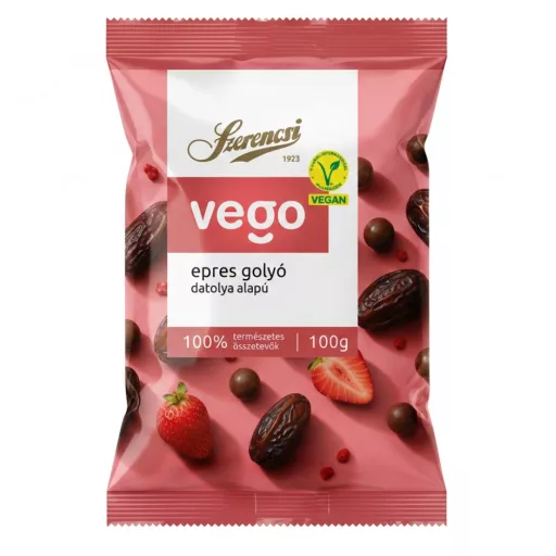 Szerencsi Vego Balls datolyagolyó 100g epres
