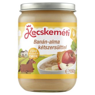   Kecskeméti banán-alma kétszersülttel bébidesszert 4 hónapos kortól 190 g