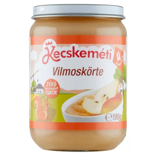 Kecskeméti bébiétel 190g vilmoskörte 1693-01 gluténmentes 4hó+