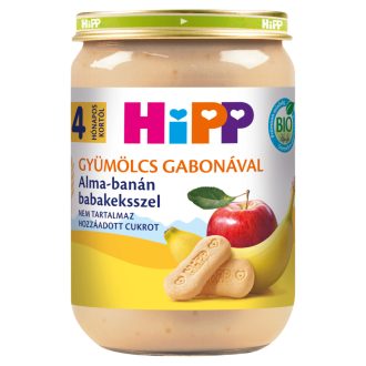   HiPP alma-banán babakeksszel bébidesszert 4 hónapos kortól 190 g