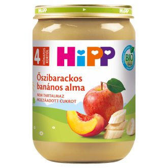   HiPP bio őszibarackos-banános alma bébidesszert 4 hónapos kortól 190 g