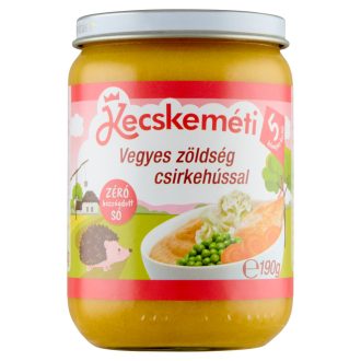   Kecskeméti vegyes zöldség csirkehússal bébiétel 5 hónapos kortól 190 g