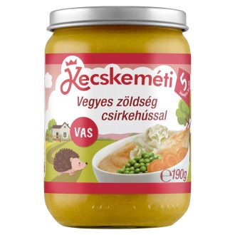   Kecskeméti vegyes zöldség csirkehússal bébiétel 5 hónapos kortól 190 g