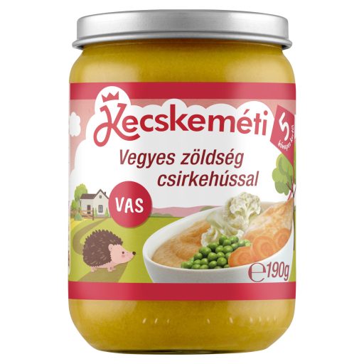 Kecskeméti vegyes zöldség csirkehússal bébiétel 5 hónapos kortól 190 g