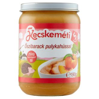   Kecskeméti őszibarack pulykahússal bébiétel 5 hónapos kortól 190 g