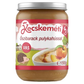   Kecskeméti őszibarack pulykahússal bébiétel 5 hónapos kortól 190 g