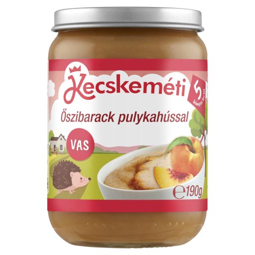 Kecskeméti őszibarack pulykahússal bébiétel 5 hónapos kortól 190 g