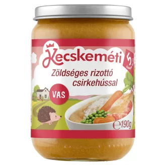   Kecskeméti zöldséges rizottó csirkehússal bébiétel 5 hónapos kortól 190 g