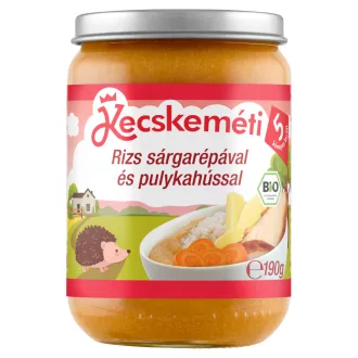   Kecskeméti bébiétel 190g rizs sárgarépával és pulykahússal bio 5hó+