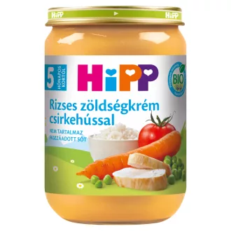   HiPP bio rizses zöldségkrém csirkehússal bébiétel 5 hónapos kortól 190 g