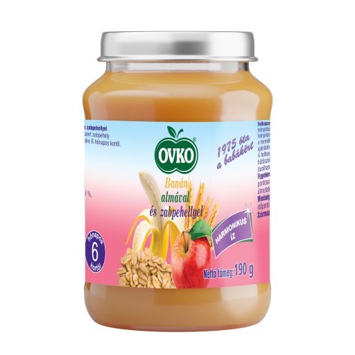 Ovko bébi desszert 190g banán-alma-zabpehely 5hó+