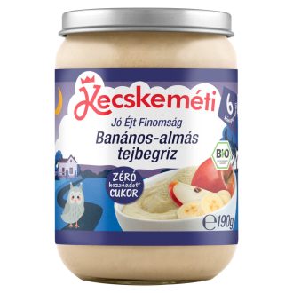 Kecskeméti tejbegríz 190g banános-almás 6hó+