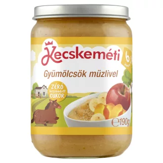   Kecskeméti gyümölcsök müzlivel bébidesszert 6 hónapos kortól 190 g