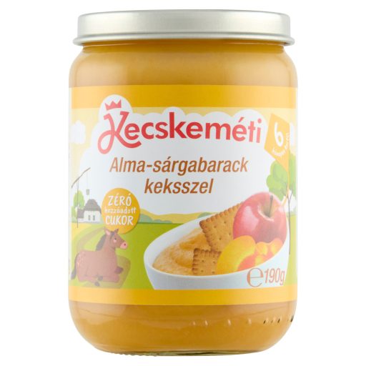 Kecskeméti alma-sárgabarack keksszel bébidesszert 6 hónapos kortól 190 g