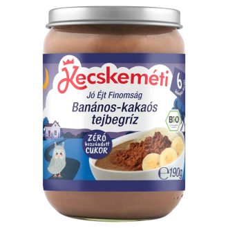 Kecskeméti tejbegríz 190g banános-kakaós 6hó+