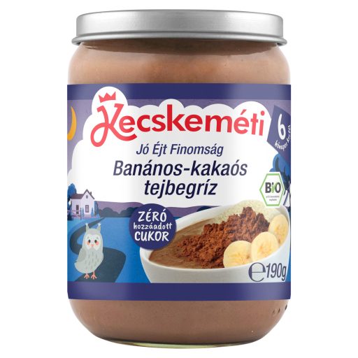 Kecskeméti tejbegríz 190g banános-kakaós 6hó+