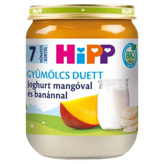   HiPP bio joghurt mangóval és banánnal bébidesszert 7 hónapos kortól 160 g