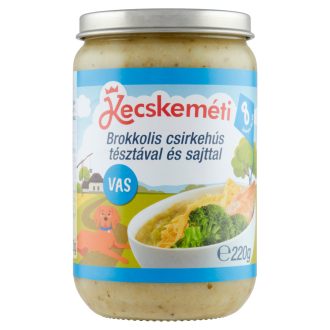   Kecskeméti brokkolis csirkehús tésztával és sajttal bébiétel 8 hónapos kortól 220 g