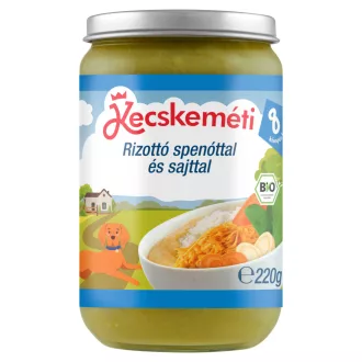   Kecskeméti bio rizottó spenóttal és sajttal bébiétel 8 hónapos kortól 220 g