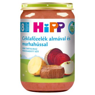   HiPP bio céklafőzelék almával és marhahússal bébiétel 8 hónapos kortól 220 g