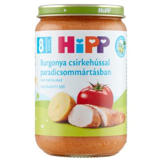   HiPP BIO burgonya csirkehússal paradicsommártásban bébiétel 8 hónapos kortól 220 g