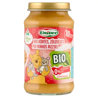   Univer Disney Baby bio körtés, zöldséges pulykahús rizzsel bébiétel 10 hónapos kortól 220 g