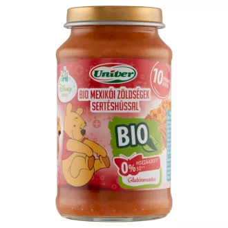   Univer bio mexikói zöldségek sertéshússal bébiétel 10 hónapos kortól 220 g