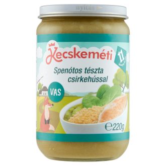  Kecskeméti spenótos tészta csirkehússal bébiétel 11 hónapos kortól 220 g