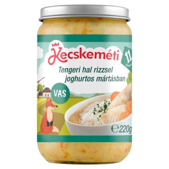   Kecskeméti tengeri hal rizzsel joghurtos mártásban bébiétel 11 hónapos kortól 220 g