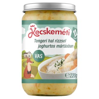   Kecskeméti tengeri hal rizzsel joghurtos mártásban bébiétel 11 hónapos kortól 220 g