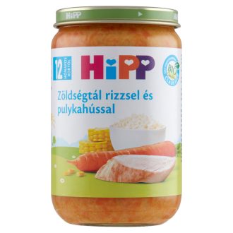   HiPP BIO zöldségtál rizzsel és pulykahússal bébiétel 12 hónapos kortól 220 g
