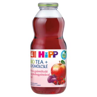   HiPP Bio Tea + Gyümölcslé piros gyümölcslé ital csipkebogyóteával 4 hónapos kortól 0,5 l