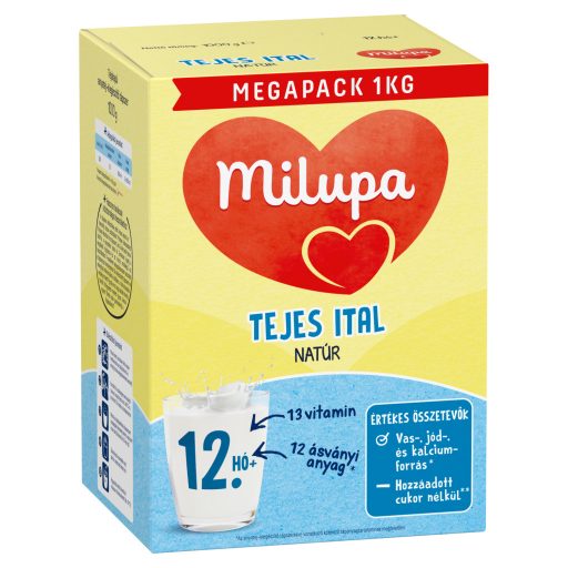 Milupa natúr tejes ital tejalapú anyatej-kiegészítő tápszer 12. hó+ 2 x 500 g (1000 g)