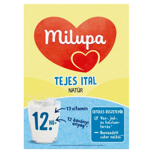 Milupa natúr tejes ital tejalapú anyatej-kiegészítő tápszer 12 hó+ 500 g