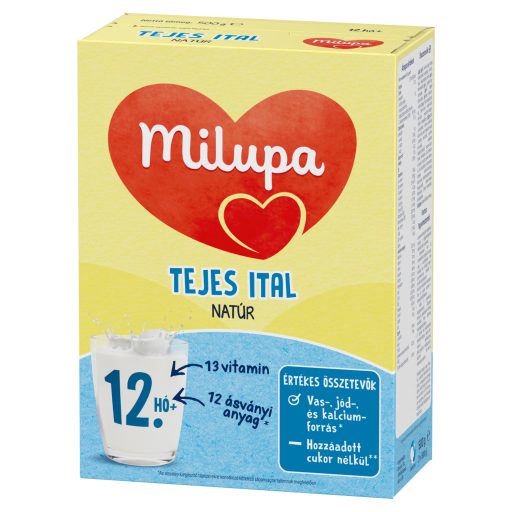 Milupa natúr tejes ital tejalapú anyatej-kiegészítő tápszer 12 hó+ 500 g