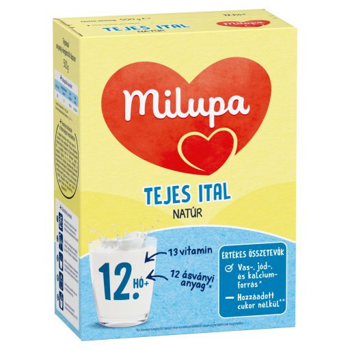 Milupa natúr tejes ital tejalapú anyatej-kiegészítő tápszer 12 hó+ 500 g