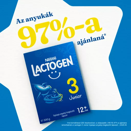 Lactogen 3 Junior tejalapú anyatej-kiegészítő tápszer 12.+ hó 500 g