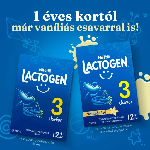 Lactogen 3 Junior tejalapú anyatej-kiegészítő tápszer 12.+ hó 500 g