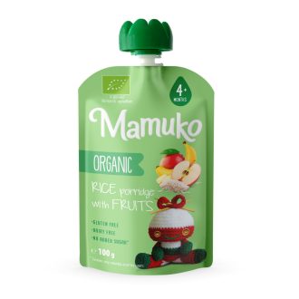 Mamuko Organic rizskása gyümölcsökkel 100g 4hó+ bio