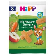   HiPP bio ropogós rudak almával és sárgarépával 8 hónapos kortól 30 g