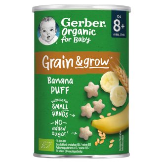   Gerber Organic banános bio gabonasnack 8 hónapos kortól 35 g