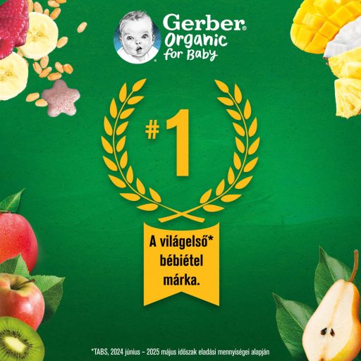 Gerber Chewing Wheels banános bio gabonasnack, 10 hónapos kortól 28 g 