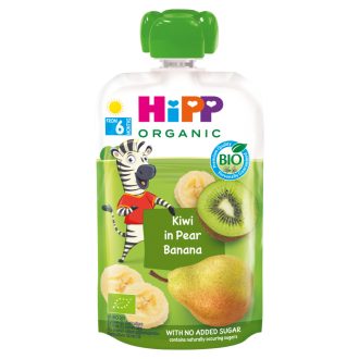   HiPP HiPPiS BIO körte-banán-kiwi gyümölcspép 6 hónapos kortól 100 g