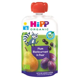   HiPP HiPPiS BIO szilva-feketeribizli körtében gyümölcspép 6 hónapos kortól 100 g