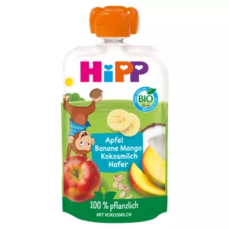   Hipp Hippis bébiétel 100g alma-banán mangó kókusztejjel és zabbal