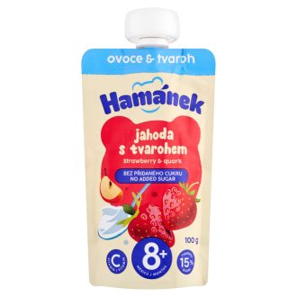 Hamánek bébi desszert 100g alma eper túró tasakos 6hó+