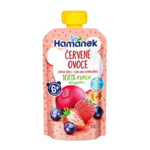 Hamánek bébi desszert 100g alma erdei gyümölcs tasakos 6hó+